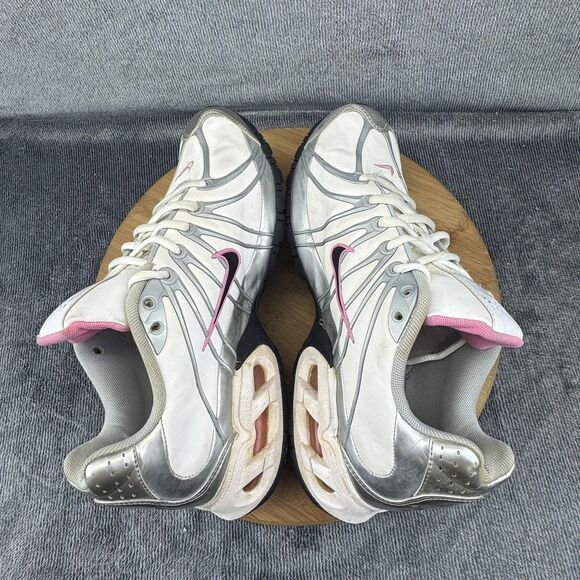 Nike Air Max Moto+ 7 Shoes Womens Size 10 White Pink Silver Athletic Running - Picture 6 of 10